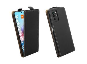 4251810865198 - cofi1453® Flip Case kompatibel mit XIAOMI REDMI NOTE 10 Handy Tasche vertikal aufklappbar Schutzhülle Klapp Hülle Schwarz - Schwarz