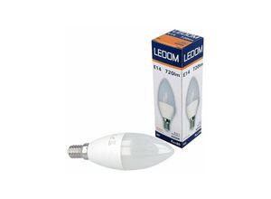 4251810867727 - Led Line - ledom 8W led E14 C37 Leuchtmittel Kerzenlampe 720lm 4000K Neutralweiß 180° Kerzenform Glühlampe