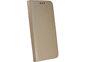 4251810872950 - cofi1453® Buch Tasche Smart kompatibel mit XIAOMI REDMI NOTE 10 Handy Hülle Etui Brieftasche Schutzhülle mit Standfunktion Kartenfach Gold