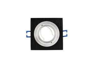 4251810874831 - - Einbaustrahler GU10 Einbaurahmen 35° Schwenkbar Ø80mm Bohrloch Aluminium inkl GU10 5W Neutralweiß 410 Lumen led Leuchtmittel Schwarz Eckig