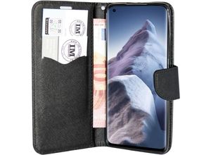 4251810876002 - cofi1453® Buch Tasche Fancy kompatibel mit XIAOMI MI 11 ULTRA Handy Hülle Etui Brieftasche Schutzhülle mit Standfunktion Kartenfach Schwarz - Schwarz