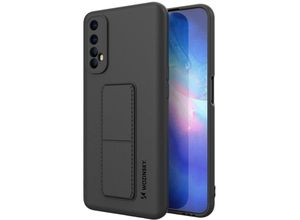 4251810876088 - cofi1453® Kickstand Hülle Bumper aufstellbar kompatibel mit Iphone 7 Silikon Hard Case Schale Zubehör Tasche Schutz mit integriertem Magneten Schwarz