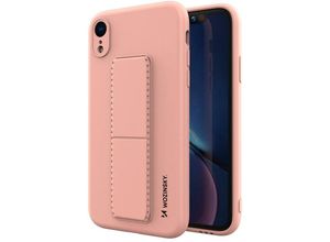 4251810876200 - cofi1453® Kickstand Hülle Bumper aufstellbar kompatibel mit Iphone 7 Silikon Hard Case Schale Zubehör Tasche Schutz mit integriertem Magneten Rosa