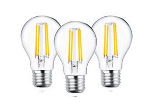 4251810878068 - Forever Light - E27 4W led Filament Lampe Vintage Glühbirne 470 lm Warmweiß 2700K A60 Klar 3x Stück