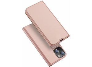 4251810882034 - Buch Tasche Dux Ducis kompatibel mit iPhone 13 Handy Hülle Etui Brieftasche Schutzhülle mit Standfunktion Kartenfach Rose