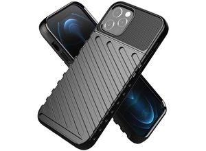 4251810882515 - Markenlos - cofi1453® Hybrid Armor Etui SchutzHülle Thunder Case Bumper Cover Handyhülle Matt Hülle Robust Rutschfest kompatibel mit iPhone 13 Mini