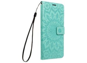 4251810885752 - - Elegante Buch-Tasche Hülle Fancy MezzoBook-Style Kartenfächer Wallet Schale Baum Mandala kompatibel mit Galaxy A03s (A037G) Mandala Grün