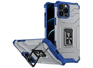 4251810887923 - cofi1453® 360 Grad Ringhalter Handyhülle magnetische Halterung Cover Schutzhülle kompatibel mit iPhone 13 Pro Max Blau