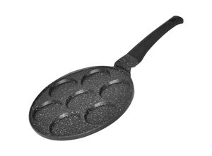 4251810888012 - Cheffinger - Pfannkuchen Pfanne Ø26cm 7 Fächer Induktion Alu Guss Spiegelei Crepespfanne Pancake geeignet für alle Herdarten