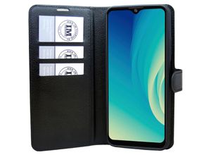 4251810894662 - cofi1453® Buch Tasche Fancy kompatibel mit ZTE BLADE A7s 2020 Handy Hülle Etui Brieftasche Schutzhülle mit Standfunktion Kartenfach Schwarz - Schwarz