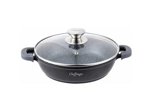 4251810902688 - Cheffinger - Servierpfanne Schmorpfanne Kochtopf Deckel Induktion Ø24cm Aluguss Topf Pfanne