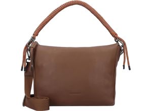 4251817640927 - Schultertasche Leder Reißverschluss für Damen braun