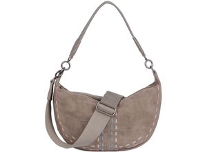 4251817649920 - Schultertasche Reißverschluss Leder für Damen beige