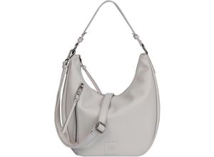 4251817650308 - Schultertasche Reißverschluss Leder für Damen grau