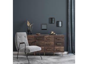 4251820309156 - Dekospiegel MIRRORS AND MORE Alexandra gold B30cm H30cm T2cm Glas Spiegel