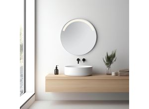 4251820313887 - LED-Lichtspiegel MIRRORS AND MORE Agatha weiß Spiegel B H 60cm x 60cm glänzend Spiegelglas B60cm H60cm