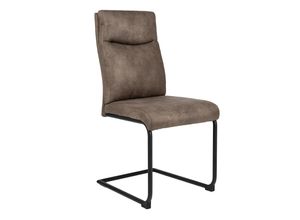 4251854772582 - riess-ambiente Stuhl COMFORT - antik taupe mit Komfortgriff Moderner Freischwinger