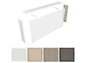 4251874646870 - Heizkörperverkleidung aus hdf & mdf - verschiedene Größen 90 120 150 cm Heizung Abdeckung Ilona Eiche Vintage Frontblende - 90x60cm - Braun - Hexim