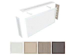 4251874647082 - Heizkörperverkleidung aus hdf & mdf - verschiedene Größen 90 120 150 cm Heizung Abdeckung Gloria Eiche Sonoma Frontblende - 150x60cm - Braun - Hexim