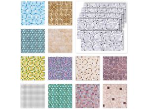 4251874667844 - Dekorplatten aus PVC - Dekorative Wandpaneele mit 3D Look als Wandverkleidung - Mosaik Optik Paneel 50876 - 956 x 480 mm 1 Paneel