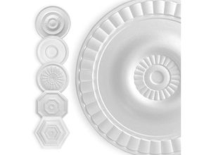 4251874684896 - Hexim - Stuckrosette Styropor eps weiß Deckenrosette rund & eckig Innendekor für Decke & Wand 40cm Meeresleuchten 4251874684896 - Hexim - Stuckrosette Styropor eps weiß Deckenrosette rund & eckig Innendekor für Decke & Wand 40cm Meeresleuchten