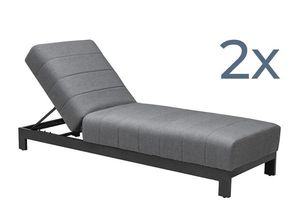 4251883114124 - House- Attack Gartenliege »Sunrino« 2er Set Loungeliege Anthrazit aus Sunbrella