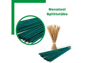 4251888504043 - Novatool - 100x Splittstäbe 100x 30 cm x 35 mm i Grün i Pflanzstäbe Rankhilfe Bambus vielseitig einsetzbar - Grün