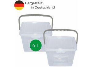 4251888506696 - Novaliv - 2x Aufbewahrungsbox Box + Deckel - Transparent