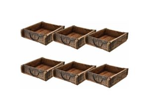 4251888507433 - 6x Novaliv Aufbewahrungsbox Alte Ziegelform - Braun