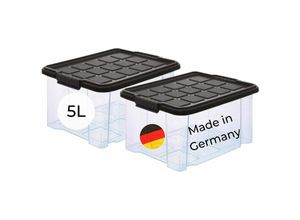 4251888510815 - 2x Novaliv Aufbewahrungsbox 2x Aufbewahrungsbox 2x Deckel - Transparent