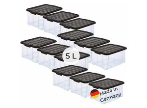 4251888510877 - Novaliv - 12x Aufbewahrungsbox 12x Aufbewahrungsbox 12x Deckel - Transparent