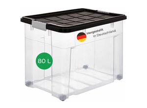 4251888511256 - Novaliv Aufbewahrungsbox 1x Aufbewahrungsbox 1x Deckel 4x Rollen - Transparent