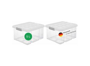 4251888511416 - Novaliv - 2x Aufbewahrungsbox 2x Aufbewahrungsbox 2x Deckel - Transparent