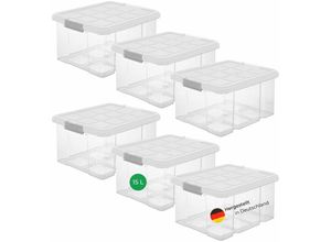 4251888511546 - Novaliv - 6x Aufbewahrungsbox 6x Aufbewahrungsbox 6x Deckel - Transparent