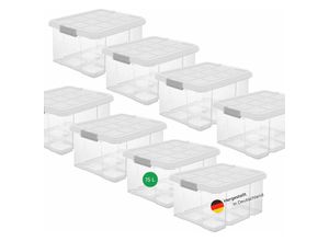 4251888511553 - Novaliv - 8x Aufbewahrungsbox 8x Aufbewahrungsbox 8x Deckel - Transparent