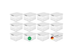 4251888511560 - Novaliv - 12x Aufbewahrungsbox 12x Aufbewahrungsbox 12x Deckel - Transparent