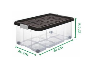 4251888511775 - Novaliv - 6x Aufbewahrungsbox 6x Aufbewahrungsbox 6x Deckel 24x Rollen - Transparent