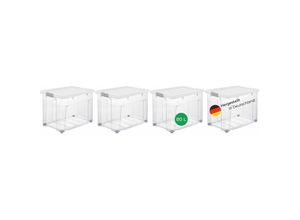 4251888511881 - Novaliv - 4x Aufbewahrungsbox 4x Aufbewahrungsbox 4x Deckel 16x Rollen - Transparent