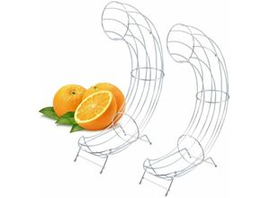 4251888513816 - Novaliv - 2x Obstschale Orangen-Spender - Silber