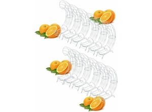 4251888513847 - 12x Novaliv Obstschale Orangen-Spender - Silber