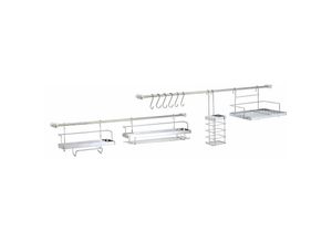 4251888513854 - Novaliv - Küchenorganizer-Set Küchenleisten-Set (16-teilig) - Silber