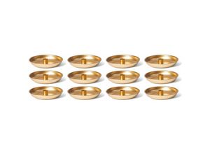 4251888517104 - Novaliv - 12x Standkerzenhalter Stabkerzenhalter 12x Gold - 12x Gold