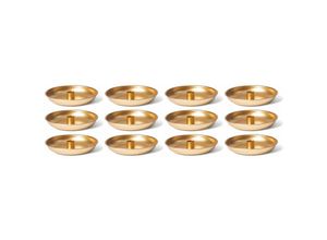 4251888517159 - Novaliv - 12x Standkerzenhalter Stabkerzenhalter 12x Gold - 12x Gold