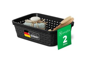 4251888531957 - Novaliv - 2x Aufbewahrungsbox 2x Aufbewahrungskorb Rattan