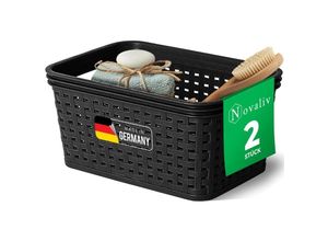 4251888532107 - Novaliv - 2x Aufbewahrungsbox 2x Aufbewahrungskorb Rattan