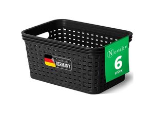 4251888532138 - Novaliv - 6x Aufbewahrungsbox 6x Aufbewahrungskorb Rattan