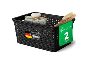 4251888532251 - Novaliv - 2x Aufbewahrungsbox 2x Aufbewahrungskorb Rattan