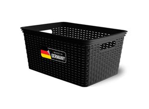 4251888532398 - Novaliv - Aufbewahrungsbox 1x Aufbewahrungskorb Rattan - Schwarz