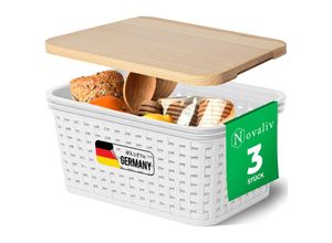 4251888532817 - Novaliv - 3x Aufbewahrungsbox 3x Aufbewahrungsbox 3x Holzdeckel