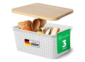 4251888532961 - Novaliv - 3x Aufbewahrungsbox 3x Aufbewahrungsbox 3x Holzdeckel